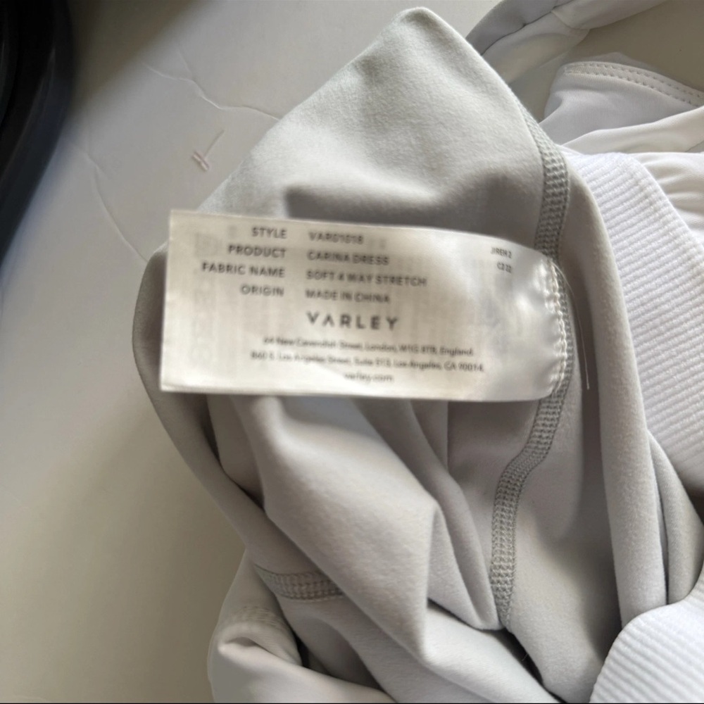 Varley White Pleated Tennis dress romper - Picture 13 of 13